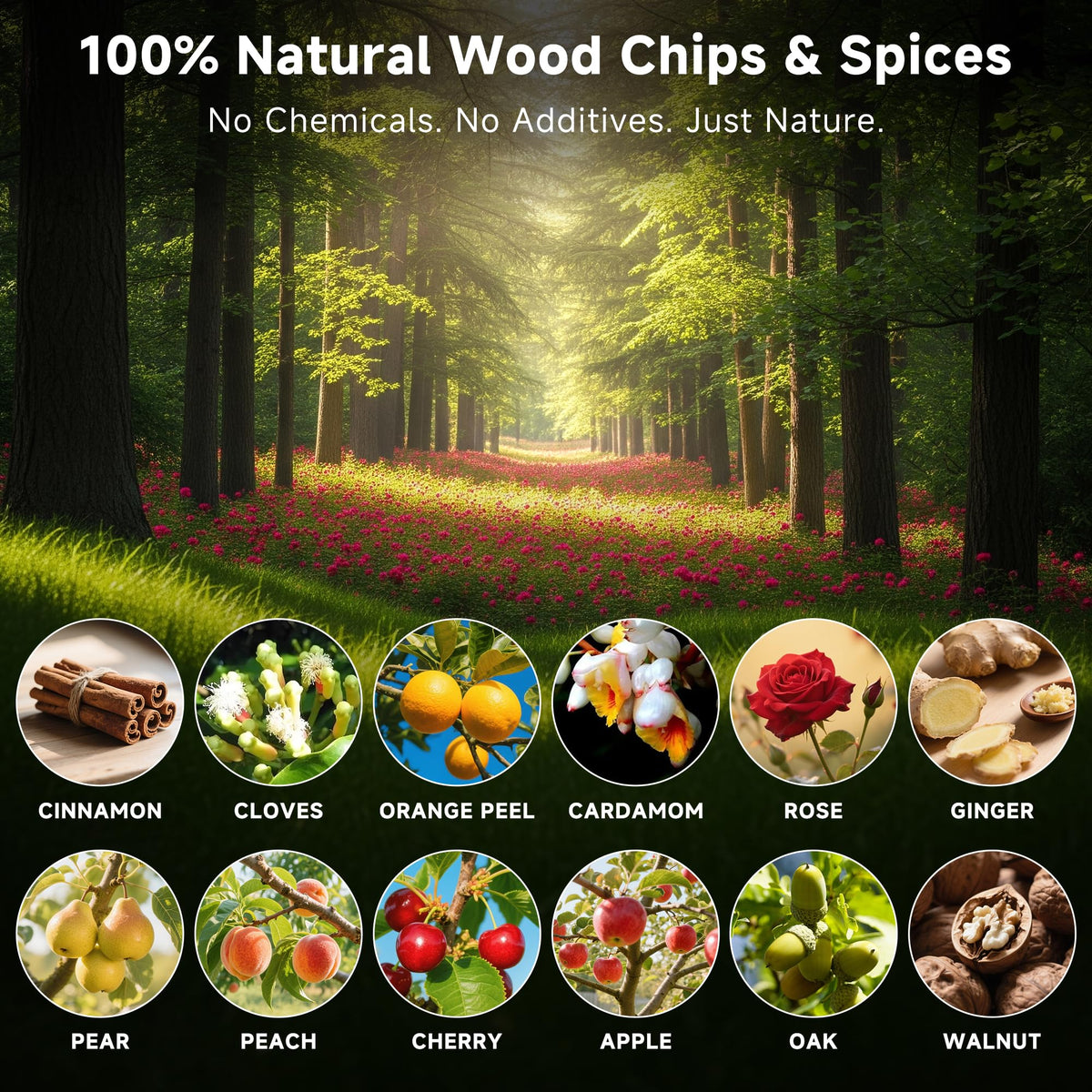 ComboJoy cinnamon cloves orange peel chips release warm aromatic spice.