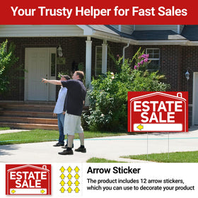 ComboJoy 17x12 estate sign back—outdoor readability from afar.