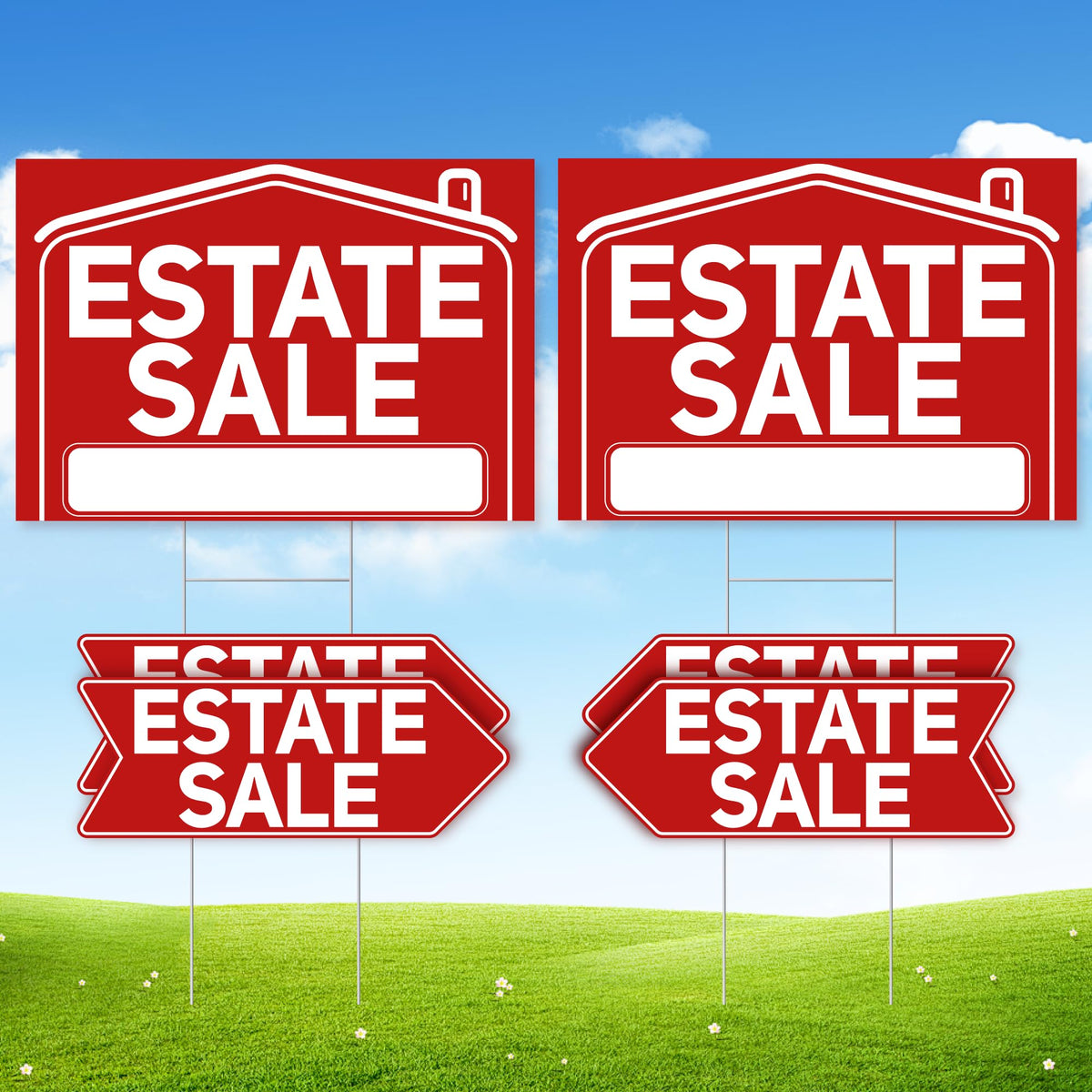 ComboJoy estate signs 24x16 foldable front view for clear outdoor visibility