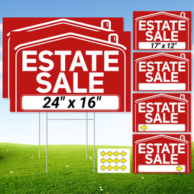 ComboJoy 24x16 foldable estate sign front view for high visibility.