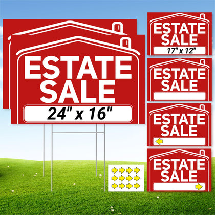ComboJoy 24x16 foldable estate sign front view for high visibility.
