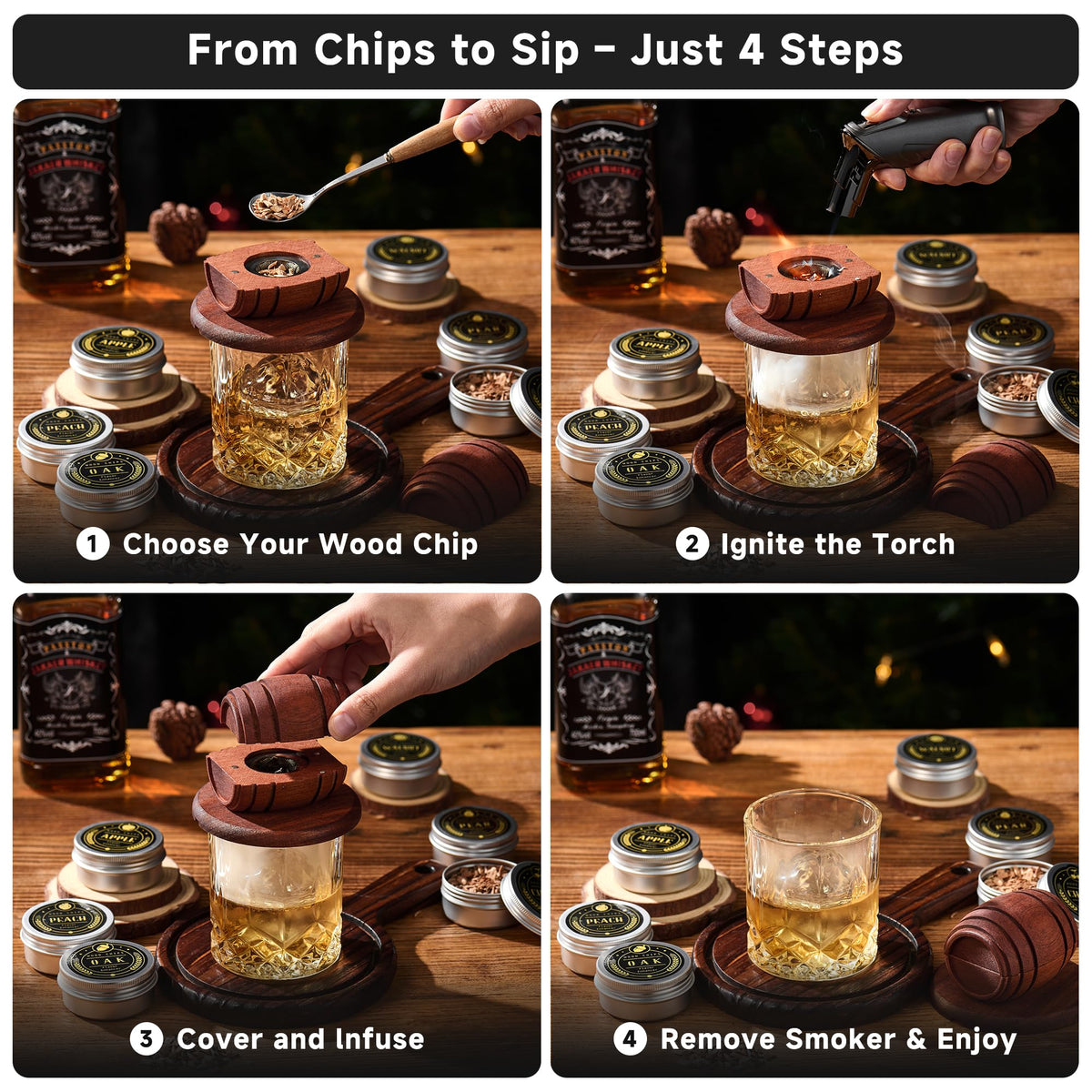 ComboJoy rose and ginger chips create floral aroma with balanced heat.
