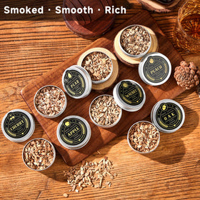 ComboJoy smoking chips paired with a cocktail for dramatic flavor.
