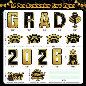ComboJoy 2026 grad signs 16-inch oversized display for high visibility.