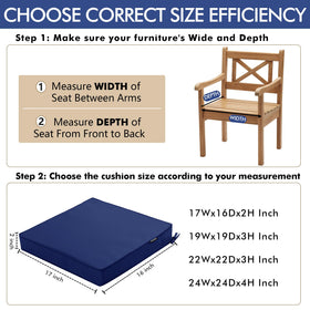 Comcaver 30D sponge cushions provide supportive comfort outdoors