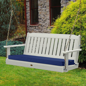 Comcaver navy bench cushion suitable for indoor and outdoor use