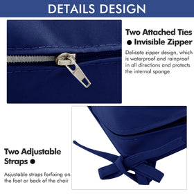 Comcaver navy cushions set enhances patio or garden seating aesthetics