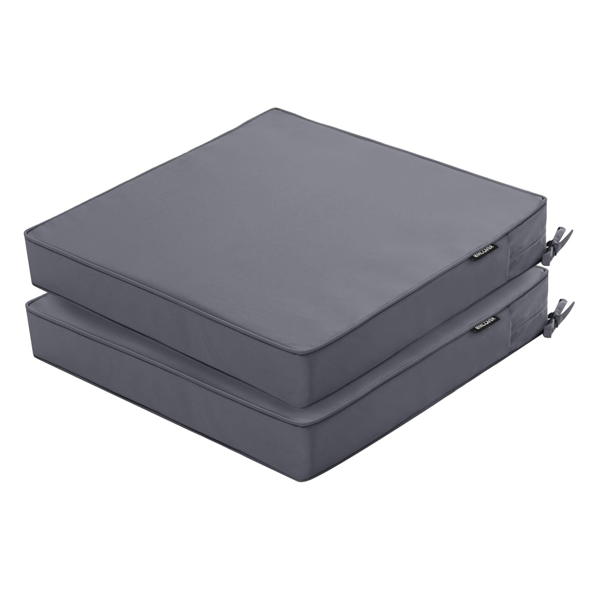 Comcaver outdoor chair cushion 24x24 in dark grey for durable, comfy outdoor seating.