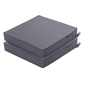 Comcaver outdoor chair cushion 24x24 in dark grey for durable, comfy outdoor seating.