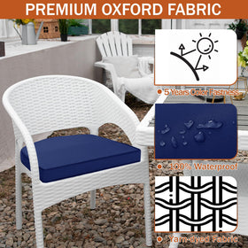 Comcaver cushions with two ties secure position and prevent slipping