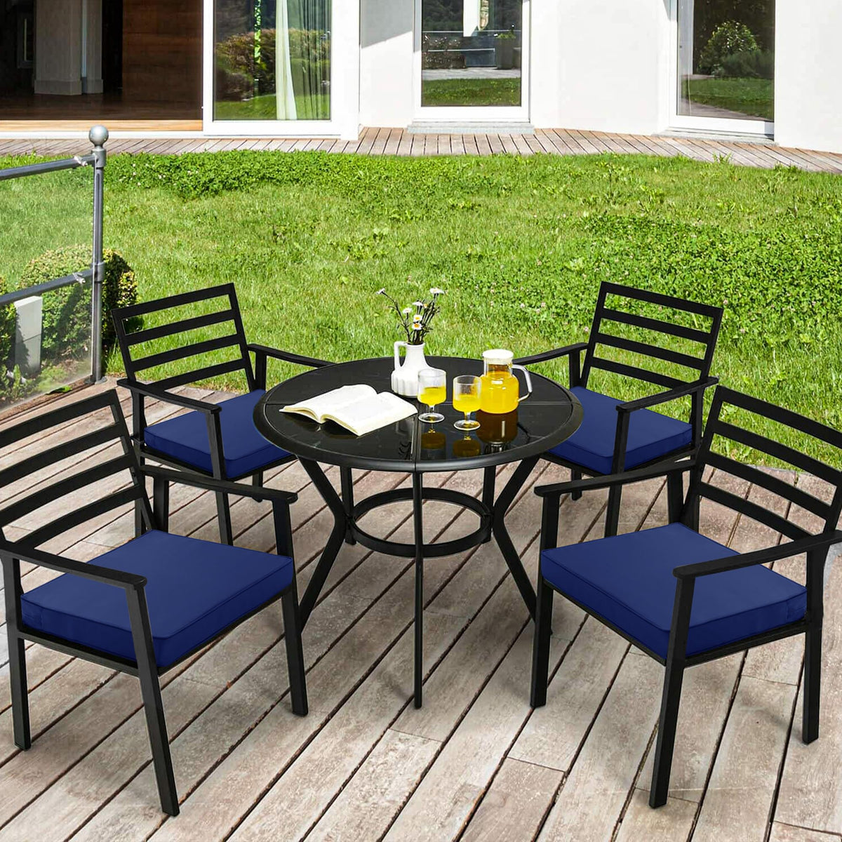 Comcaver four-piece cushion set ships ready for quick setup.
