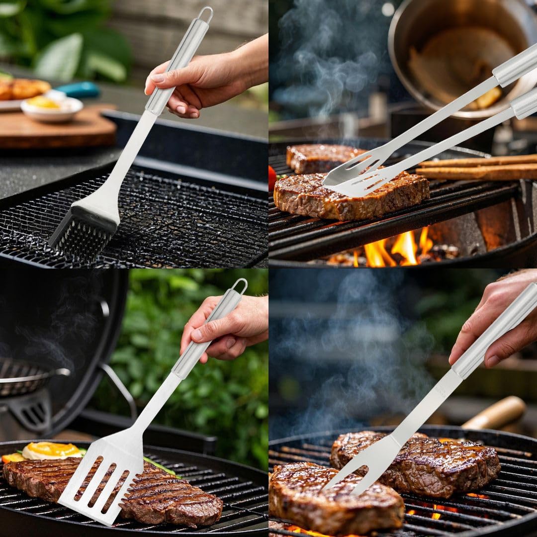 Comfilux ultra-sharp BBQ fork for precise meat turning