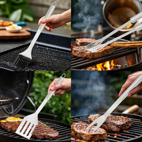 Comfilux ultra-sharp BBQ fork for precise meat turning