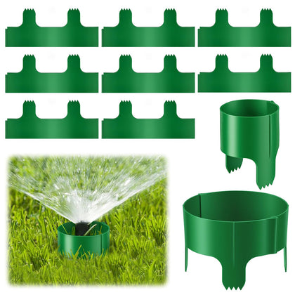 ComfyKit connectable sprinkler head protector guarding sprinkler heads in compact lawns.