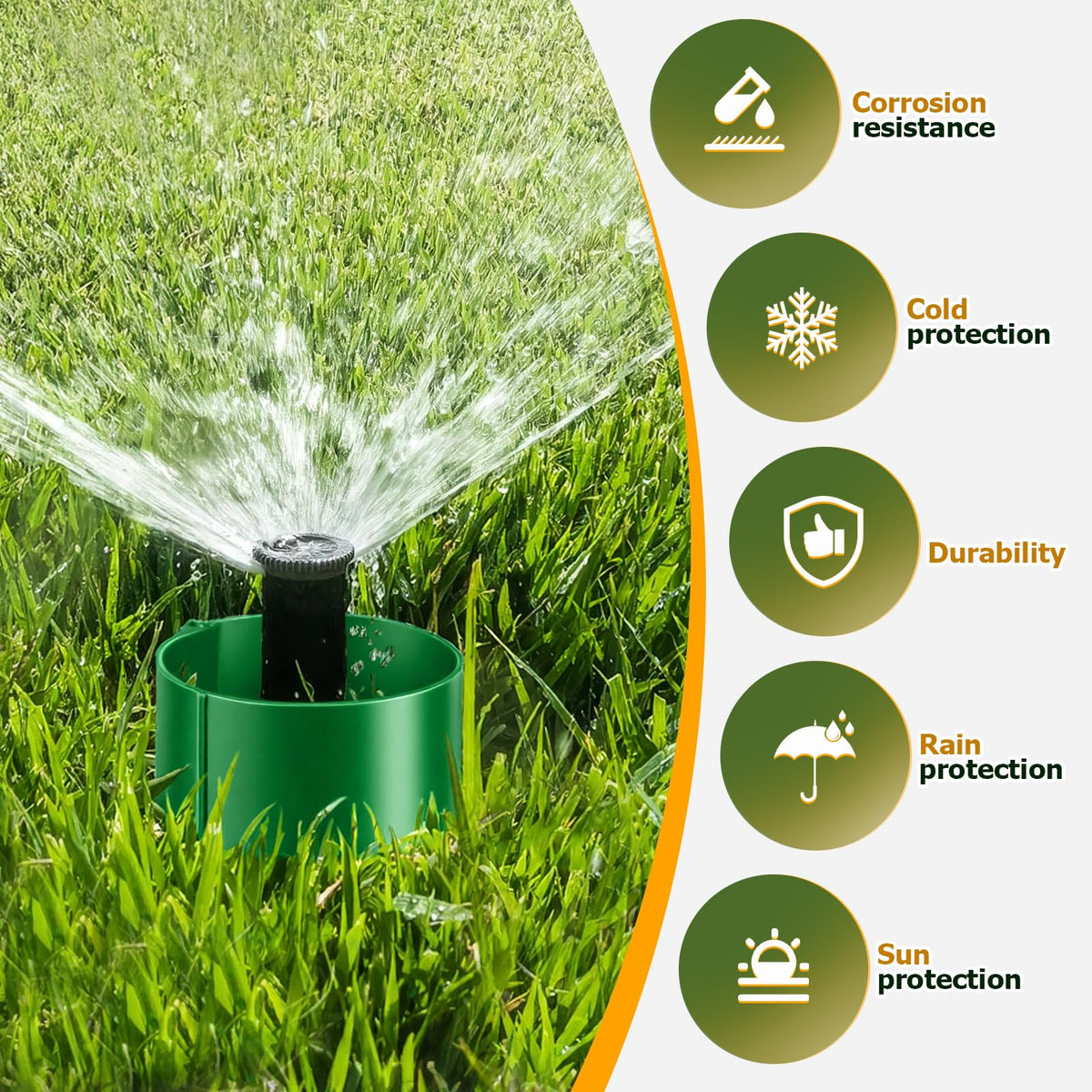 ComfyKit expandable design adapts to various sprinkler and light sizes.