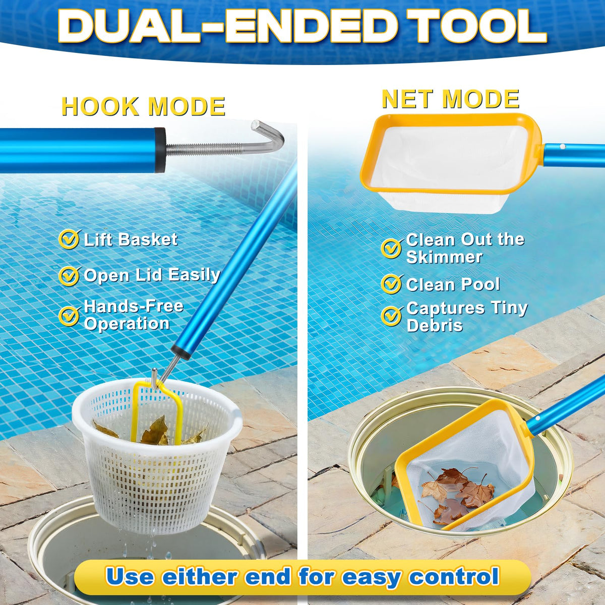 ComfyKit stainless hook helps lift lids and remove debris.