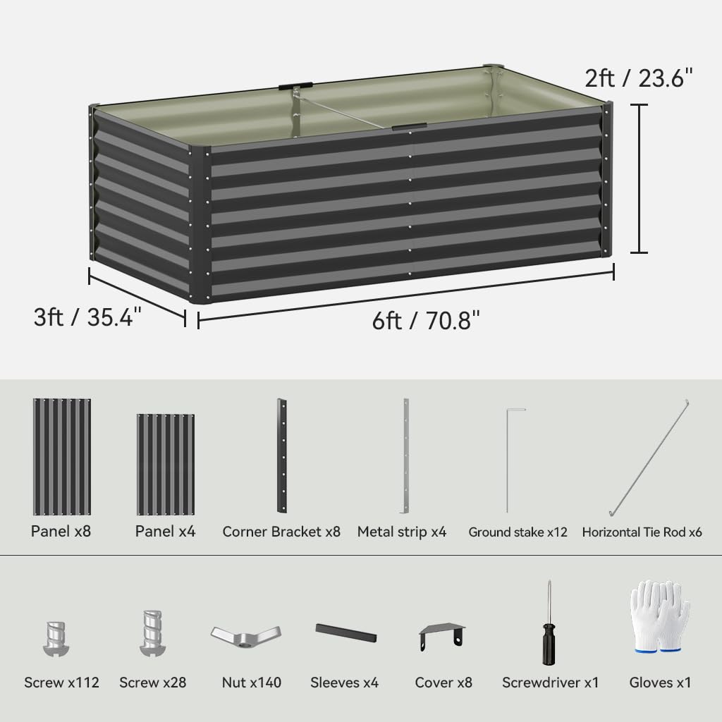 COMHOMA outdoor garden bed in the yard demonstrates versatile heavy-duty solution