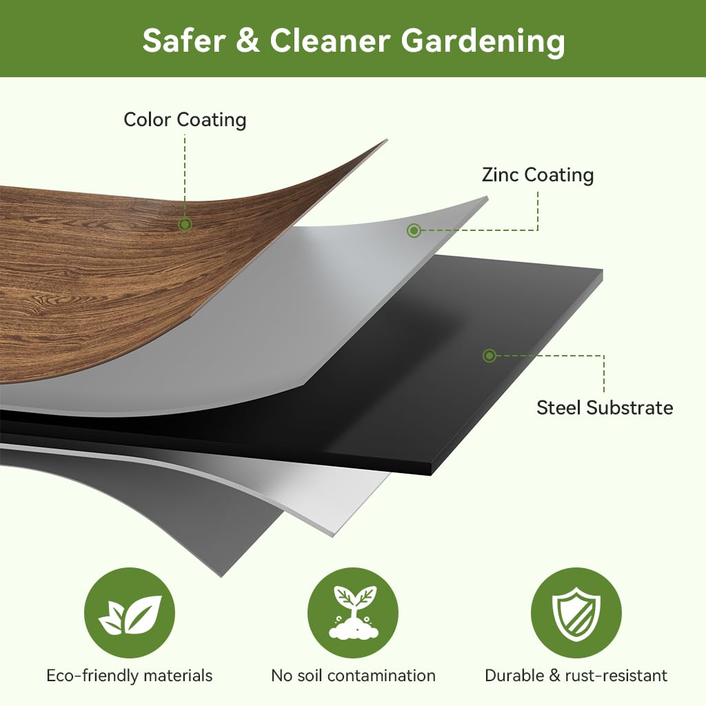 COMHOMA brown finish garden bed ready for outdoor planting