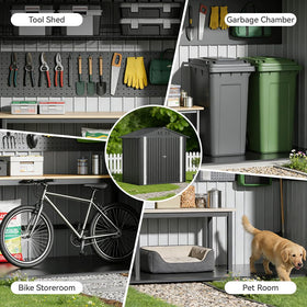 COMHOMA backyard-workshop layout supports versatile storage and small projects