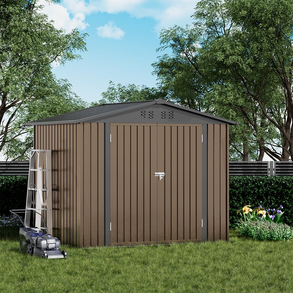 COMHOMA shed lockable doors ensure tool security and prevent unauthorized access