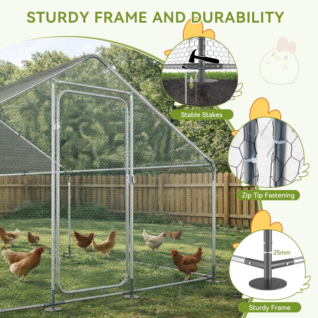 COMHOMA versatile enclosure fits hens, ducks, and rabbits outdoors.