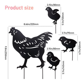Comidox hollow cut garden chicken decor adds seasonal visual interest to outdoor spaces.