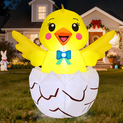 COMIN Easter Chick inflatable with LED body for bright yard illumination