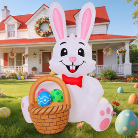 COMIN Easter inflatable with LED body for nighttime visibility and charm