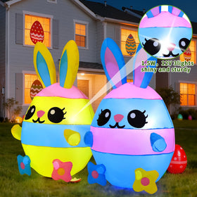 COMIN inflatable shows built-in LED lights for eye-catching yard decor