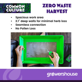 Common Culture bottom harvest bin keeps trimmed material neatly organized.