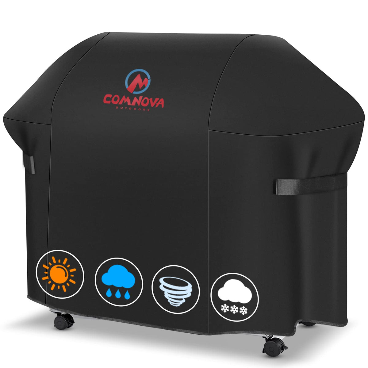 M COMNOVA OUTDOORS Comnova 58-inch grill cover front view for weatherproof protection.