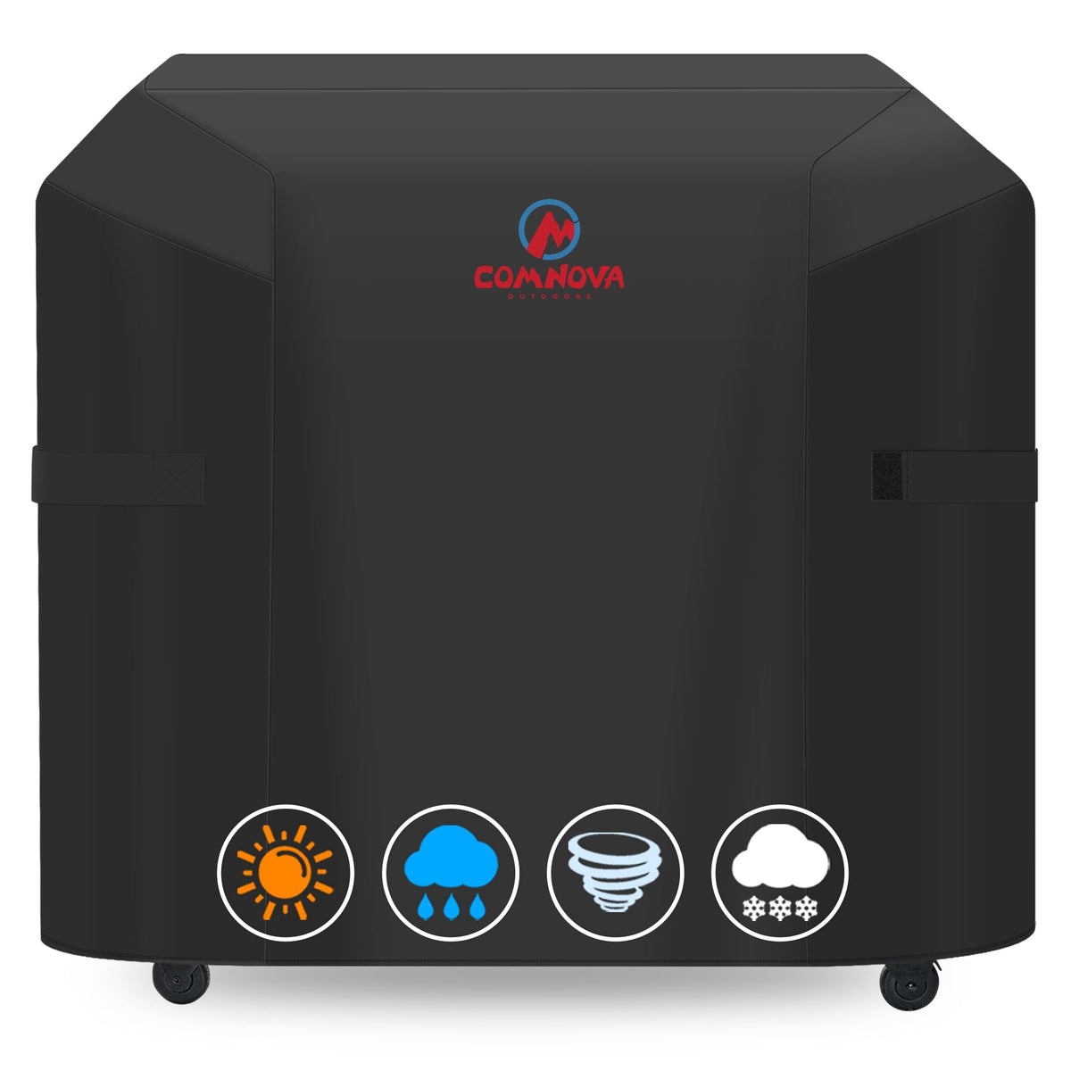 Comnova Traeger Flatrock grill cover front view shields from rain and sun