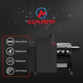 Comnova Outdoors 600D oxford fabric provides durable protection for outdoor grilling.
