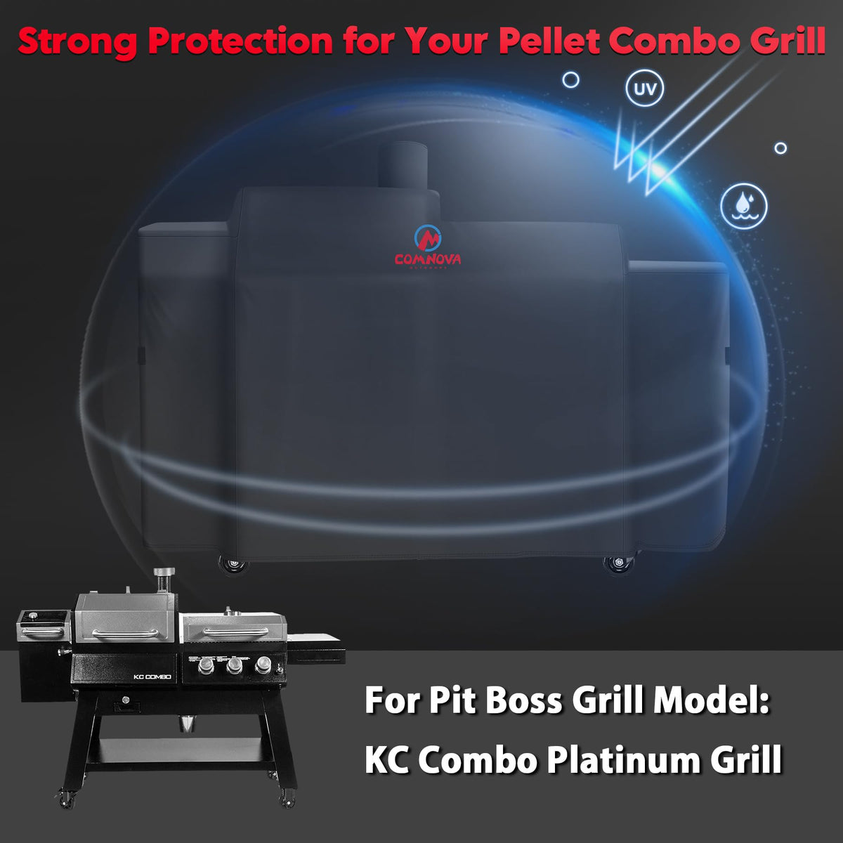 Comnova Outdoors adjustable Velcro sides allow a snug fit for different smokers.