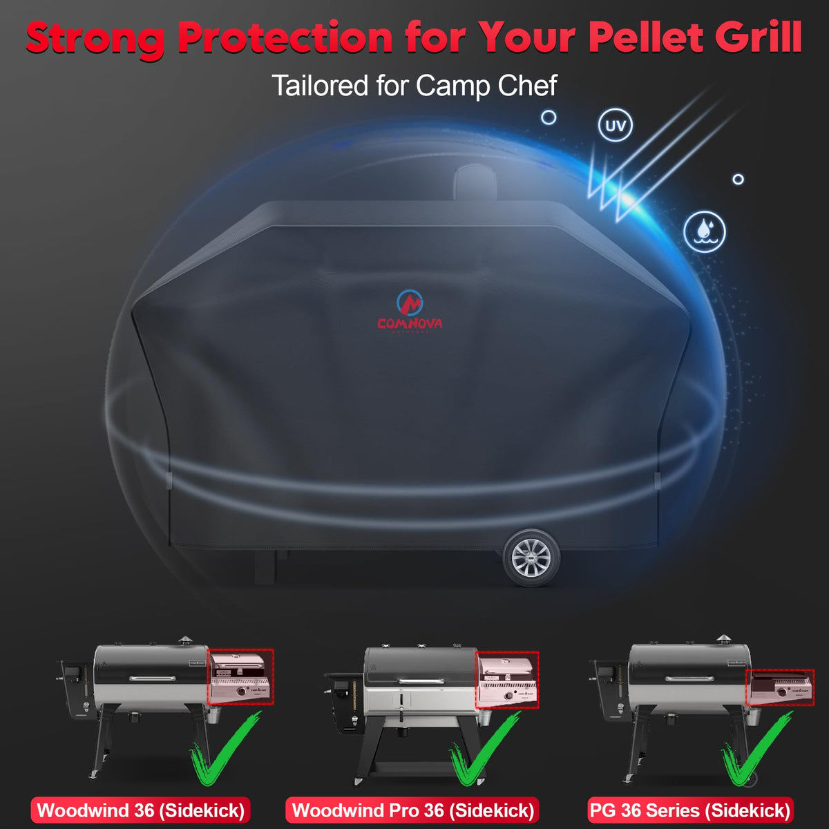 Easy on/off design makes protecting your grill quick after a cookout