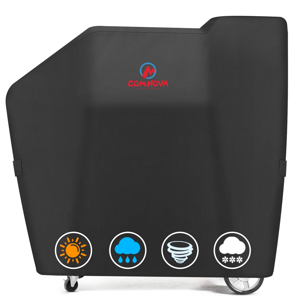 Comnova Outdoors grill cover on Masterbuilt Gravity Series for a precise fit and year-round protection