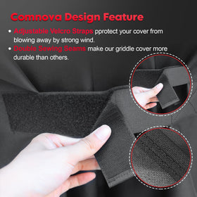 Weatherproof and breathable material shields your grill from rain while staying cool