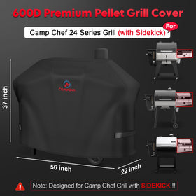 Comnova 600D Oxford waterproof cover protects Camp Chef 24 grills from rain and dust.