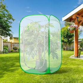 Compact folded design with storage bag for the PURPLE STAR 1N garden cover.