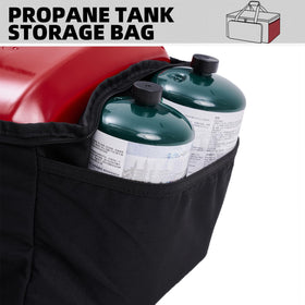 COMPEAK carry bag interior strap secures the grill during transport