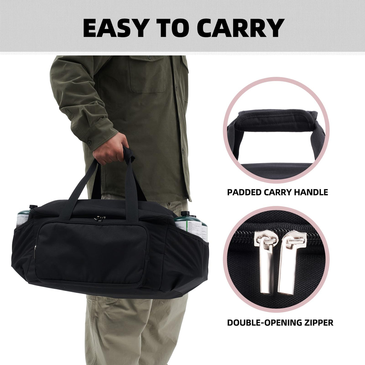 COMPEAK carry bag splash-resistant fabric protects from light rain splashes