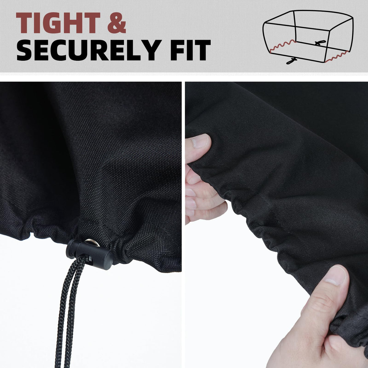 Protects dust, rain, and debris when stored between cooks.