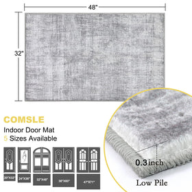 COMSLE door mat showcases soft faux wool for comfortable footing