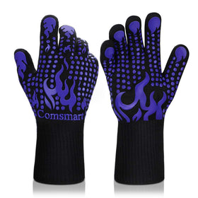 Comsmart BBQ gloves during heat test show sturdy resistance to high temperatures.