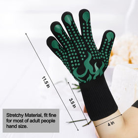 Comsmart long-cuff gloves extend protection to wrists during grilling