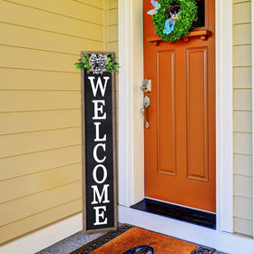 comurdyo Welcome-ish Sign hanging-back-view shows easy installation.