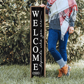 comurdyo Welcome-ish Sign weatherproof-ink detail resists fading in sunlight.