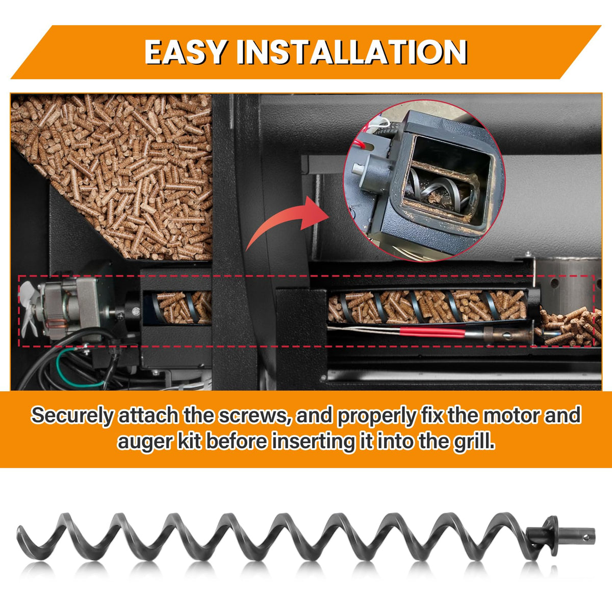 COMVIEE easy install auger kit simplifying grill maintenance