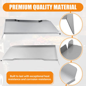 COMVIEE grease-collection design helps keep grill surfaces cleaner during indirect-heat cooking.