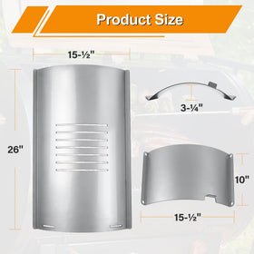 COMVIEE Flame Broiler Kit slide cover showing flame management aid